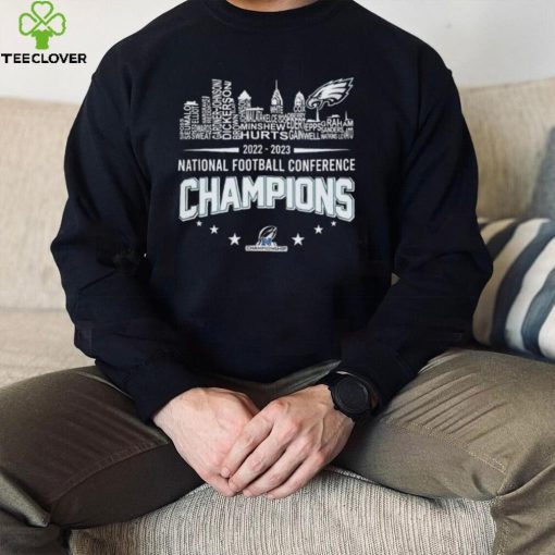 Philadelphia Eagles Player Names 2022 2023 National Football Conference Champions Shirt