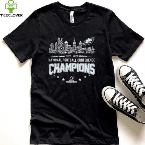 Philadelphia Eagles Player Names 2022 2023 National Football Conference Champions Shirt