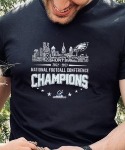 Philadelphia Eagles Player Names 2022 2023 National Football Conference Champions Shirt