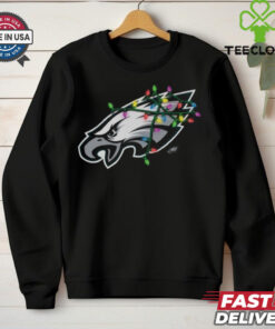 Philadelphia Eagles Primary Logo Holiday Lights T Shirt