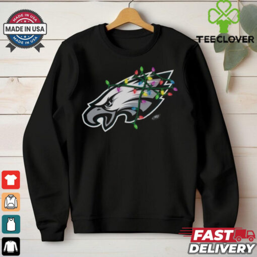 Philadelphia Eagles Primary Logo Holiday Lights T Shirt