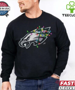 Philadelphia Eagles Primary Logo Holiday Lights T Shirt