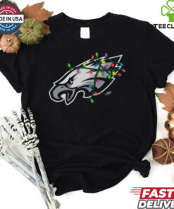 Philadelphia Eagles Primary Logo Holiday Lights T Shirt
