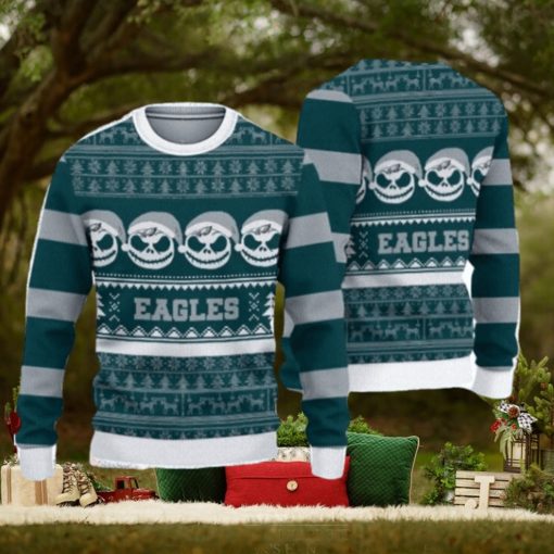 Philadelphia Eagles Pumpkin Ugly Christmas Sweater 3D Gift For Fans