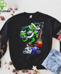 Philadelphia Eagles Santa Grinch stomp NFL helmets funny Christmas hoodie, sweater, longsleeve, shirt v-neck, t-shirt