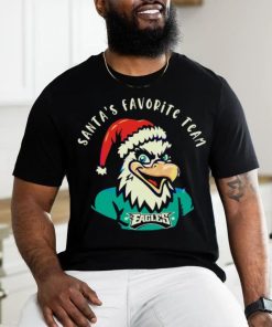 Philadelphia Eagles Santa Santas favorite team shirt