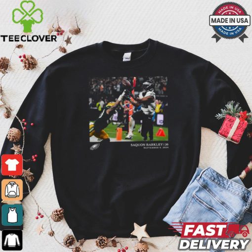 Philadelphia Eagles Saquon Barkley Black NFL Flash Features Week 1 T Shirt