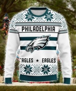 Philadelphia Eagles Snowflake Christmas Pullover Ugly Christmas Sweater 3D Gift For Fans Ugly Christmas Sweater 3D Gift For Fans