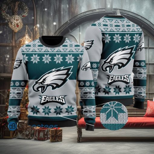Philadelphia Eagles Snowflakes Pattern Ugly Christmas Sweater Christmas Gift