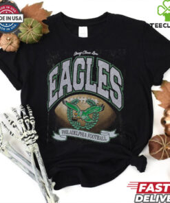 Philadelphia Eagles Stoney Clover Lane x '47 Black Glitter Rocker Retro Tubular T Shirt 1 Philadelphia Eagles Stoney Clover Lane x '47 Black Glitter Rocker Retro Tubular T Shirt