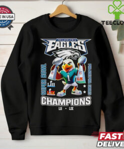 Philadelphia Eagles Super Bowl Champions mascot trophy shirt