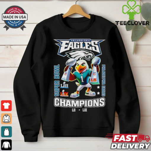 Philadelphia Eagles Super Bowl Champions mascot trophy shirt