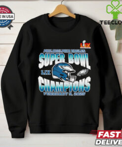 Philadelphia Eagles Super Bowl LIX 2025 Champions helmet shirt