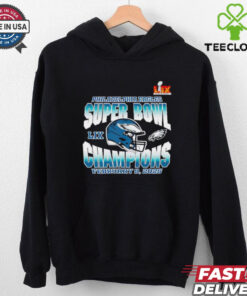 Philadelphia Eagles Super Bowl LIX 2025 Champions helmet shirt