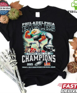 Philadelphia Eagles Super Bowl LIX Champions 2025 Character Shirt