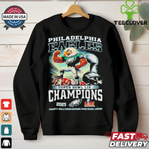 Philadelphia Eagles Super Bowl LIX Champions 2025 Character Shirt