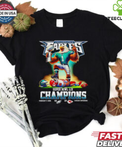 Philadelphia Eagles Super Bowl LIX Champions 40 22 score mascot shirt