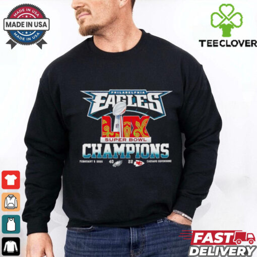 Philadelphia Eagles Super Bowl LIX Champions 40 22 score shirt