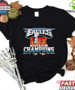 Philadelphia Eagles Super Bowl LIX Champions 40 22 score shirt