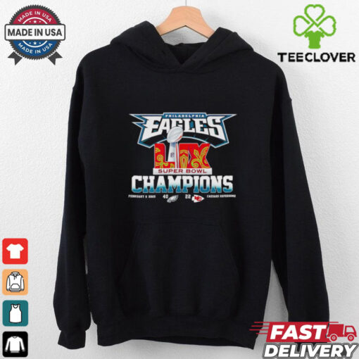 Philadelphia Eagles Super Bowl LIX Champions 40 22 score shirt