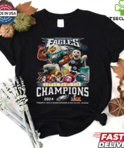 Philadelphia Eagles Super Bowl LIX Champions February 9, 2025 AT Caesars Superdome In New Orleans, Louisiana T Shirt
