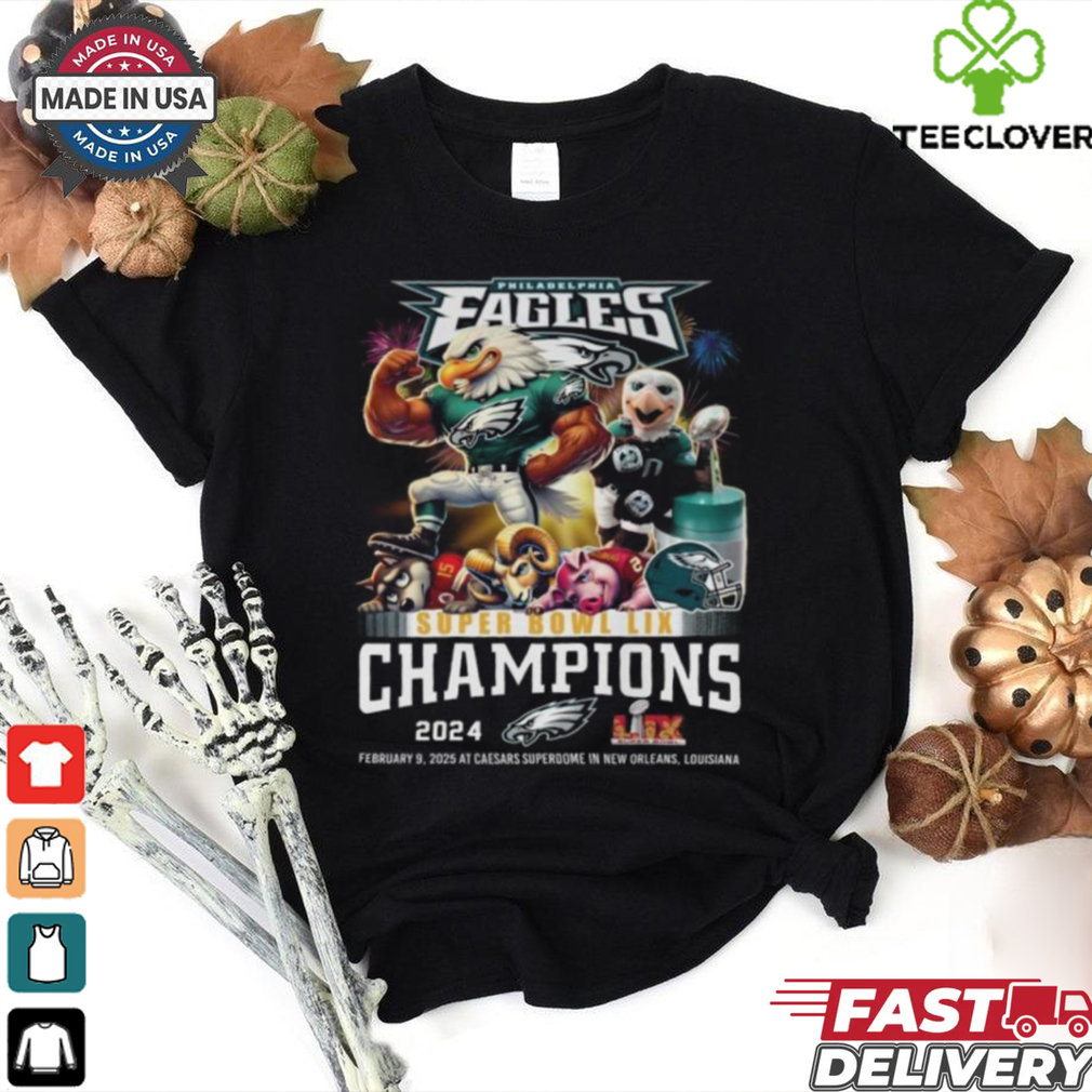 Philadelphia Eagles Super Bowl LIX Champions February 9, 2025 AT Caesars Superdome In New Orleans, Louisiana T Shirt Philadelphia Eagles Super Bowl LIX Champions February 9, 2025 AT Caesars Superdome In New Orleans, Louisiana T Shirt