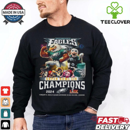 Philadelphia Eagles Super Bowl LIX Champions February 9, 2025 AT Caesars Superdome In New Orleans, Louisiana T Shirt