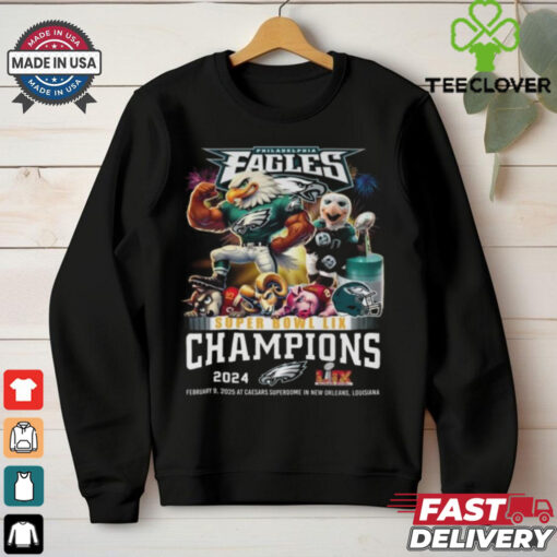 Philadelphia Eagles Super Bowl LIX Champions February 9, 2025 AT Caesars Superdome In New Orleans, Louisiana T Shirt