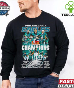 Philadelphia Eagles Super Bowl LIX Champions players signatures shirt