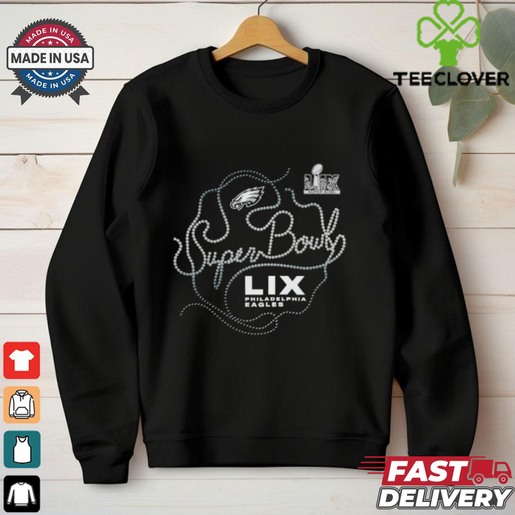 Philadelphia Eagles Super Bowl LIX Studded Stones T Shirts Philadelphia Eagles Super Bowl LIX Studded Stones T Shirts