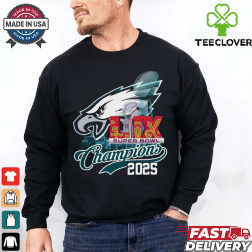 Philadelphia Eagles Super Bowl Lix Champions 2025 T Shirt