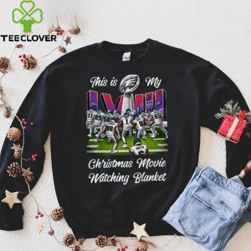 Philadelphia Eagles This Is My Christmas Movie And Watching Nfl Team T hoodie, sweater, longsleeve, shirt v-neck, t-shirt