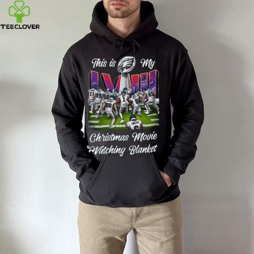 Philadelphia Eagles This Is My Christmas Movie And Watching Nfl Team T hoodie, sweater, longsleeve, shirt v-neck, t-shirt