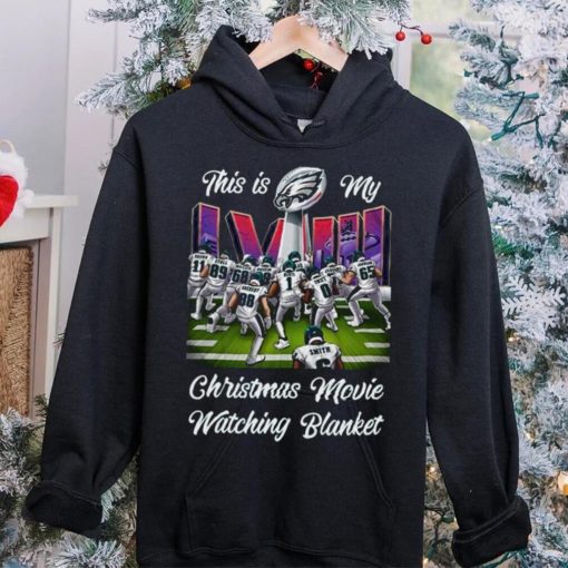 Philadelphia Eagles This Is My Christmas Movie And Watching Nfl Team T hoodie, sweater, longsleeve, shirt v-neck, t-shirt