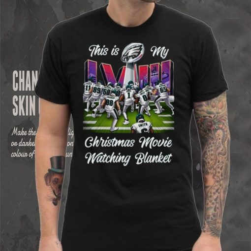 Philadelphia Eagles This Is My Christmas Movie And Watching Nfl Team T hoodie, sweater, longsleeve, shirt v-neck, t-shirt