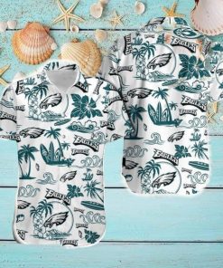 Philadelphia Eagles Traditional Hawaiian Shirt And Short For Men Gift, Short Beach For Family Christmas