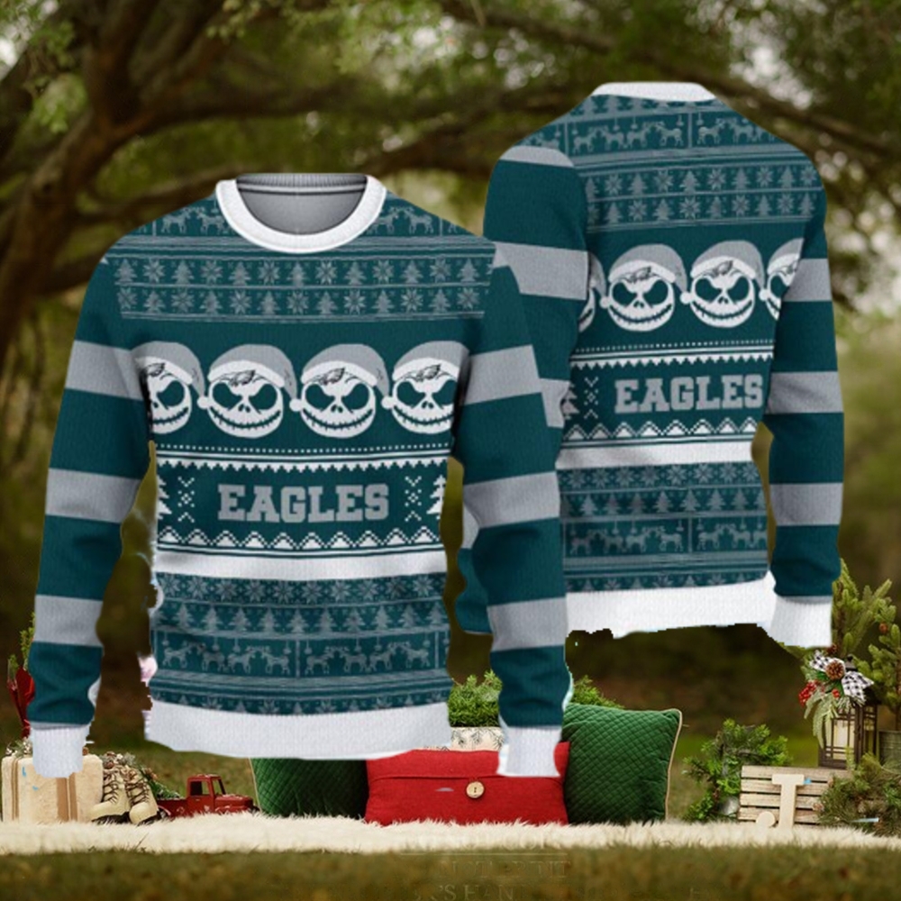 Philadelphia Eagles Ugly Christmas Reindeer Xmas Sweater Handmade Gift Mens  Women - Teeclover