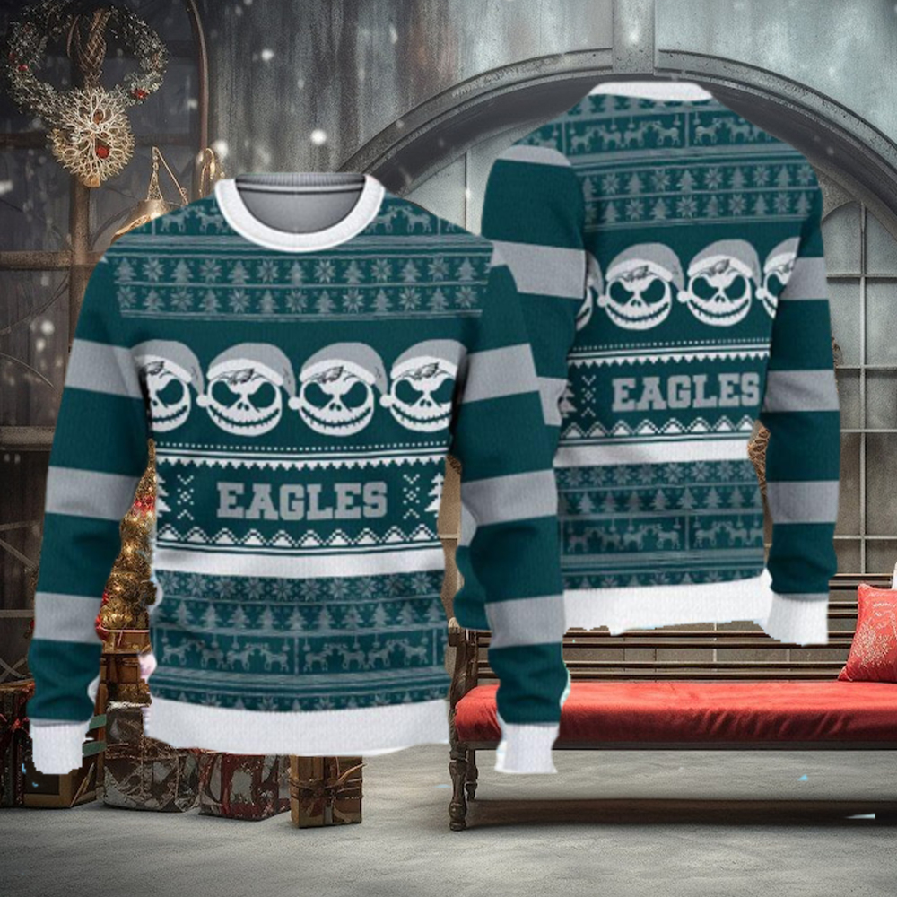 Philadelphia Eagles Ugly Christmas Reindeer Xmas Sweater Handmade Gift Mens  Women - Teeclover