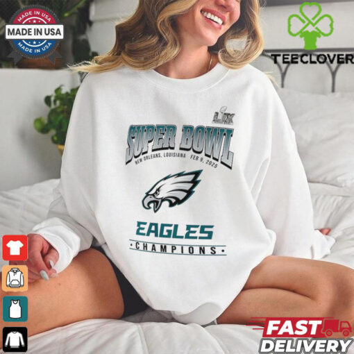 Philadelphia Eagles WEAR by Erin Andrews Women’s Super Bowl LIX Champions Shirt