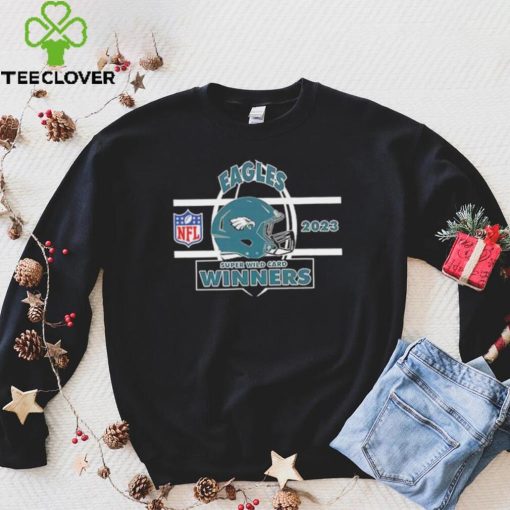 Philadelphia Eagles Wild Card Champions Season 2023 2024 NFL Divisional Helmet Winners T Shirt