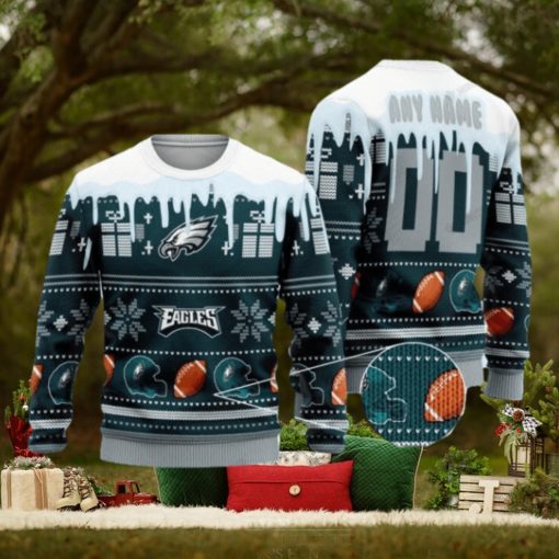 Philadelphia Eagles Woolen Christmas Ugly Sweater 3D Christmas Gifts For Fans