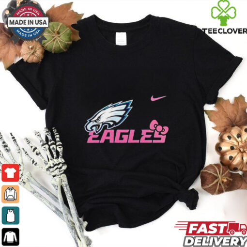 Philadelphia Eagles X Hello Kitty logo shirt
