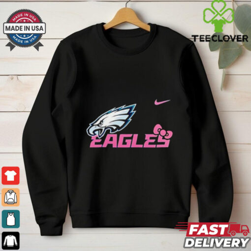 Philadelphia Eagles X Hello Kitty logo shirt