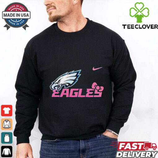 Philadelphia Eagles X Hello Kitty logo shirt