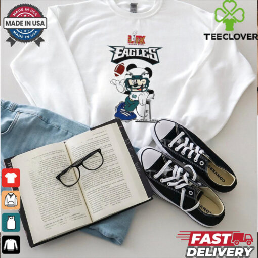 Philadelphia Eagles X Mickey Mouse Super Bowl Lix Shirt