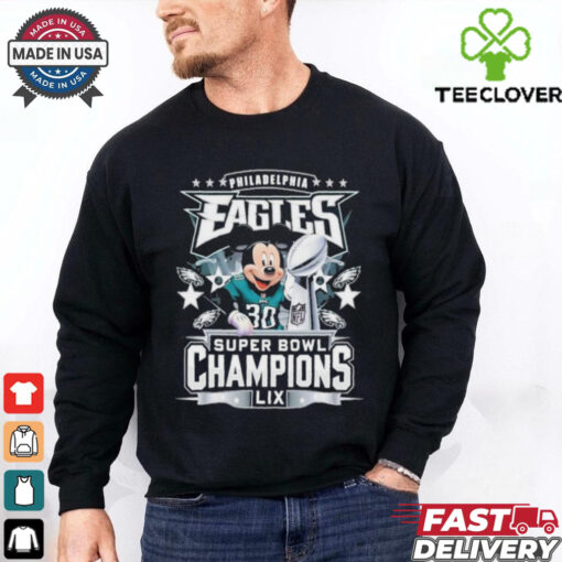 Philadelphia Eagles X Mickey Super Bowl Champions LIX T Shirts
