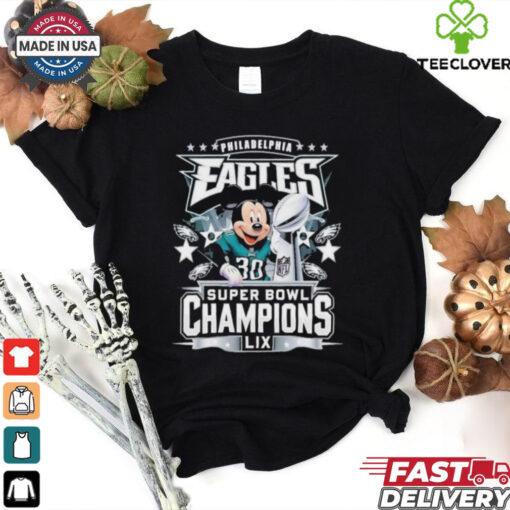 Philadelphia Eagles X Mickey Super Bowl Champions LIX T Shirts