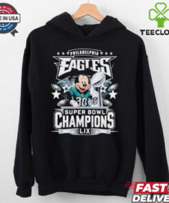 Philadelphia Eagles X Mickey Super Bowl Champions LIX T Shirts