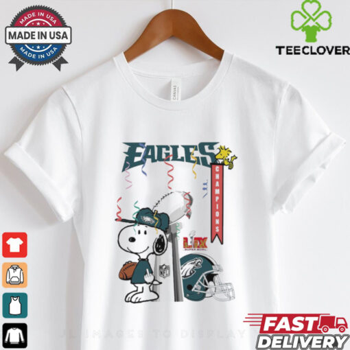 Philadelphia Eagles X Snoopy 2025 NFL Super Bowl LIX Champions Shirt