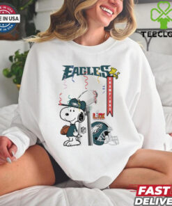 Philadelphia Eagles X Snoopy 2025 NFL Super Bowl LIX Champions Shirt